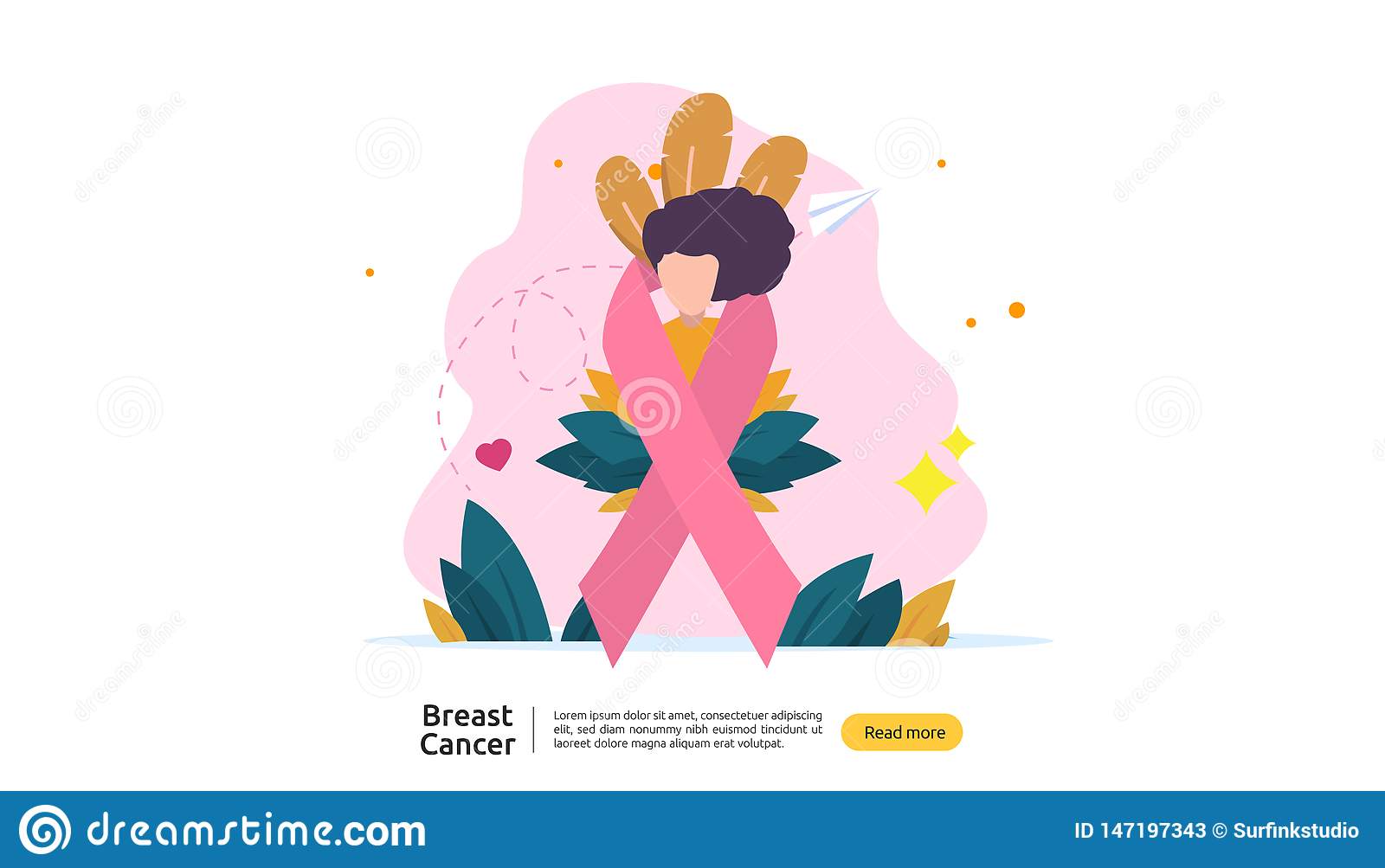 View Breast Cancer Pink Ribbon Cartoon Images